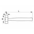 Miniatyrbild 2 av 4: Bahco 3625W-35 Gummihammare 490 g 300 mm 1 st