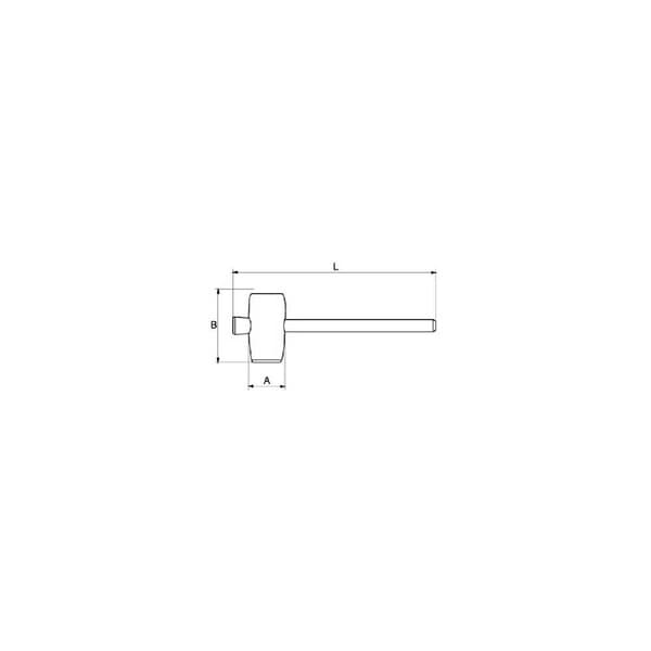Bahco 3625RM-65 Gummihammare 460 g 340 mm 1 st