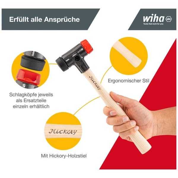 Wiha 26611 Hammare medelhård, medelmjuk 300 g 290 mm 1 st