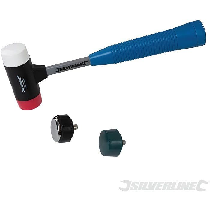 SILVERLINE Mallet med 4 utbytbara huvuden