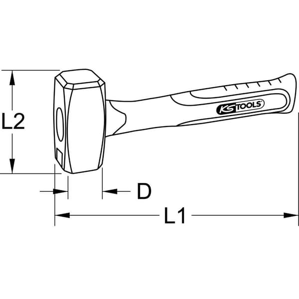 KS Tools 142.5101 1425101 Hammare 1130 g 260 mm DIN 6475 1 st