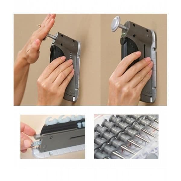Fixeringssats - Märke - Hammarlös spikpistol - 47 delar - Revolutionerande krokning