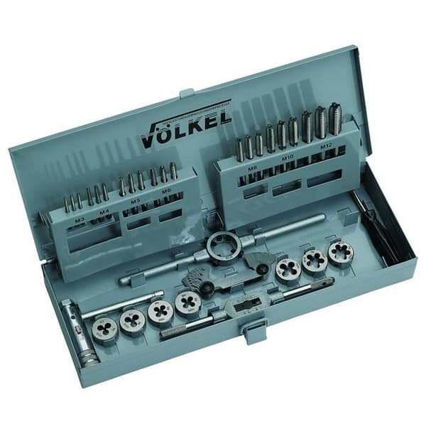 Höghastighetstålkran och stanssats - VOLKEL - 49581 - M3-M12 - Arbeta med metall