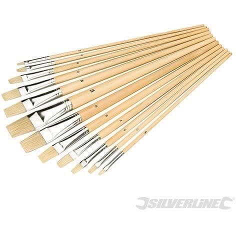 SILVERLINE Set med 12 artistborstar