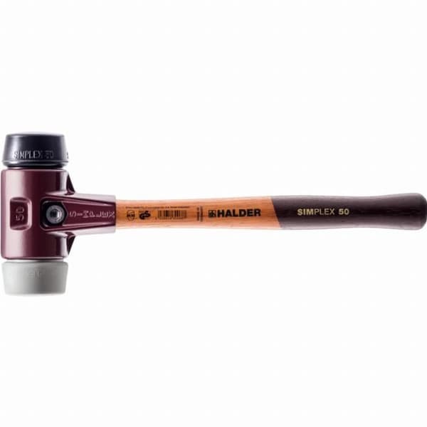 Maillet HALDER SIMPLEX TPE medel / fyllt gummi med hölje i gjutjärn och handtag i trä - D=40 mm - 3023.040