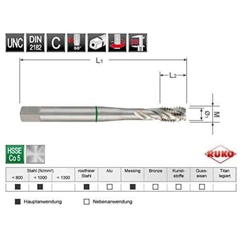 Ruko Maskinkran DIN 37135 ° - 266100UNC