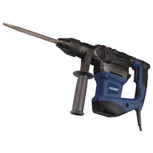 FERM HDM1037 borrhammare - Blå - 1500 W - Hastighet 0-950 rpm - Levereras med mejsel