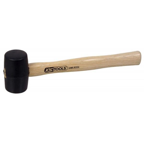 KSTOOLS gummiklubba - 360 g - huvud Ø 52 mm - böjt askhandtag