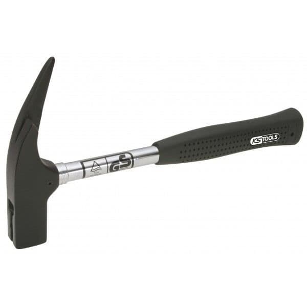 Takläggshammare - KSTOOLS - KS 600g - svartlackad spets - stålrörshandtag - neopr