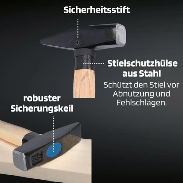 Marteau Sw-stahl - 50920L - hammare dIN1041, hickory, 2000, gram