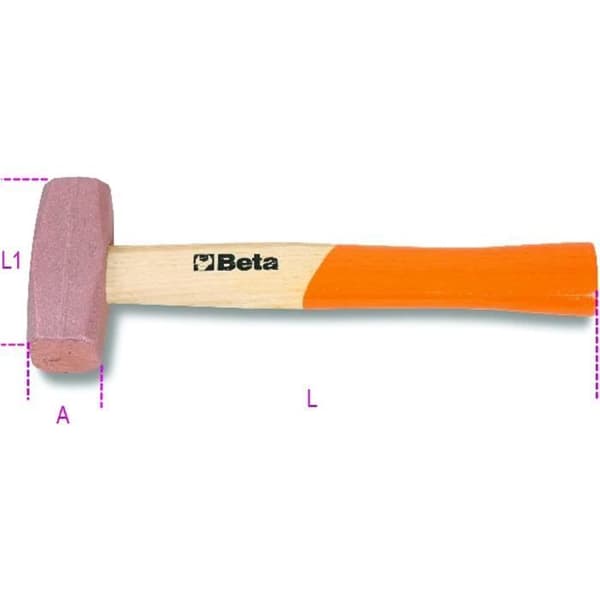 Trähammer med kopparhuvud Beta Tools 1385 2000 g