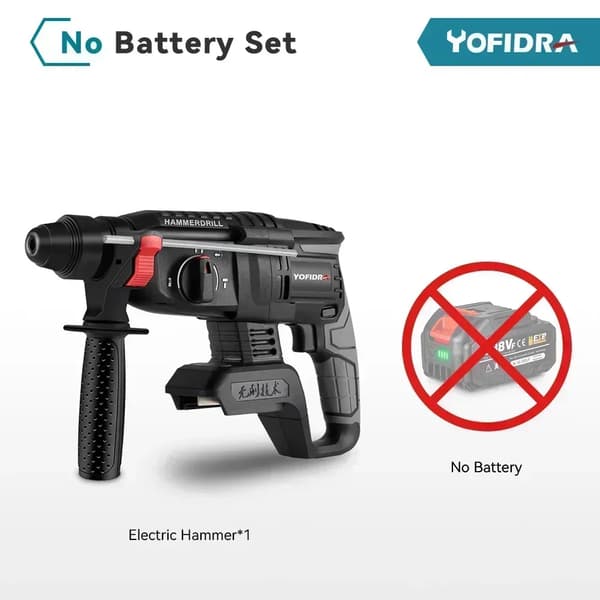 Borstlös Elektrisk Hammare, Hög Tomgångshastighet, Mångsidig Borrkapacitet,Ingen batterialternativ 1