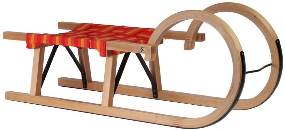 Bokträsläde 95cm med stöd och textilsits