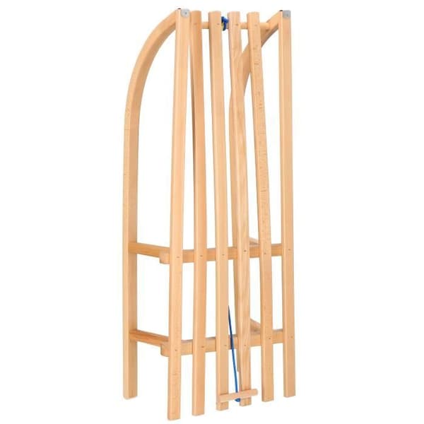 Träsläde - SPRINGOS® - Modell med ryggstöd - Draglina - 89x34x22 cm - Metallrutschbanor