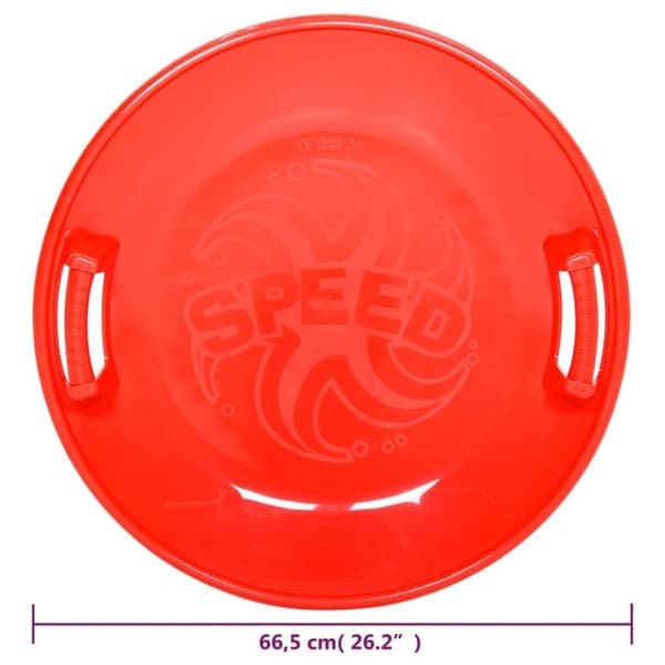 vidaXL Runt tefat röd 66,5 cm PP