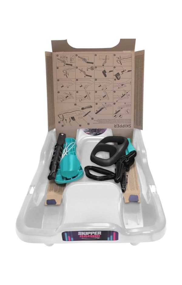 Skipper Styrpulka med ratt Titan Blue Ice