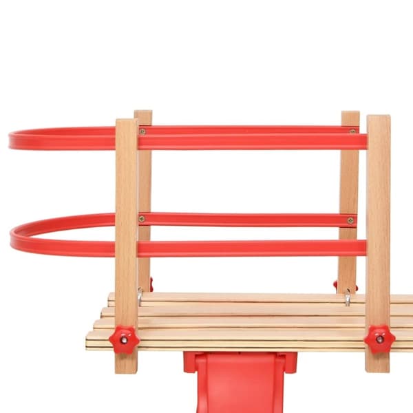 vidaXL Ryggstöd för kälke röd plywood