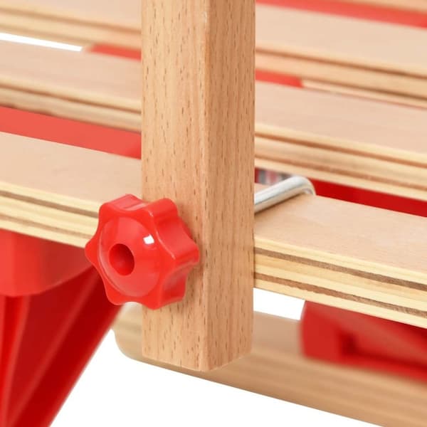 vidaXL Ryggstöd för kälke röd plywood