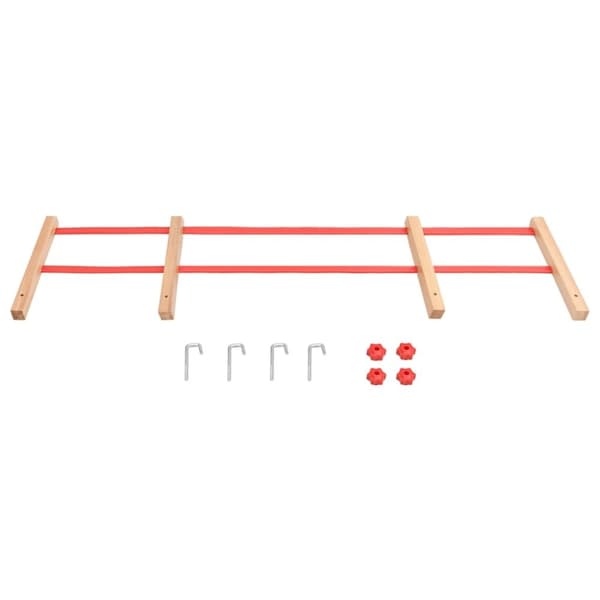 vidaXL Ryggstöd för kälke röd plywood