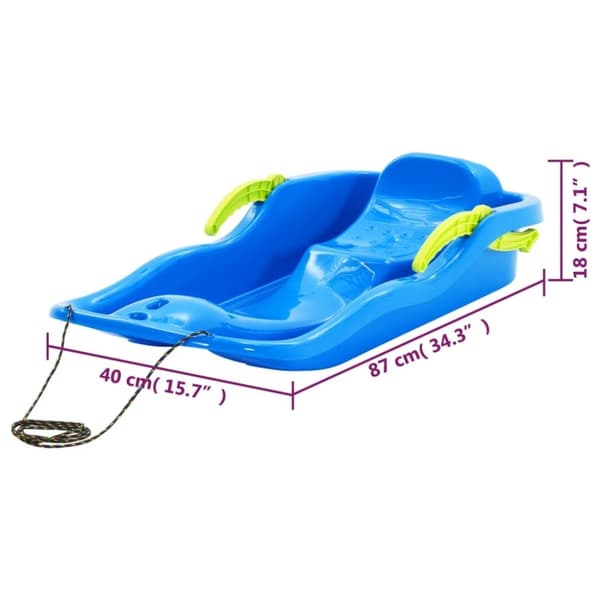 vidaXL Pulka med bromsar blå 87x40x18 cm polypropylen