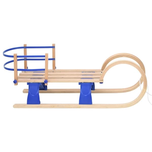 vidaXL Hopfällbar kälke med ryggstöd 110 cm plywood