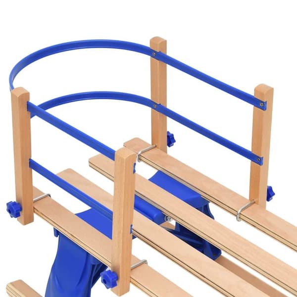vidaXL Hopfällbar kälke med ryggstöd 110 cm plywood