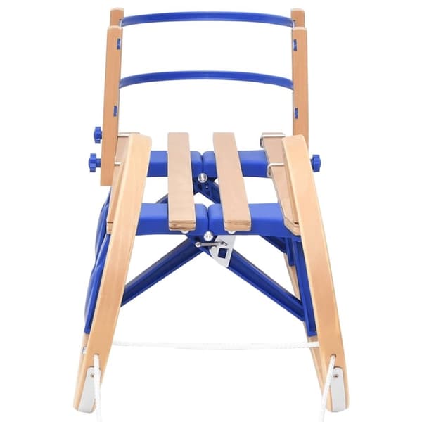 vidaXL Hopfällbar kälke med ryggstöd 110 cm plywood