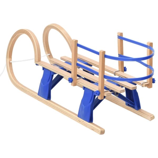 vidaXL foldbar kælk med ryglæn 110 cm krydsfiner