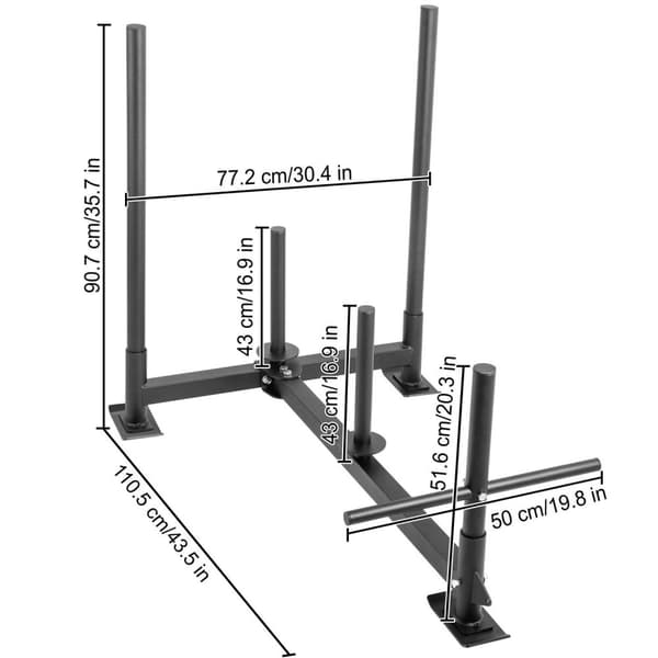 500 lbs fitness släde med utbytbara fötter för snabb- och styrketräning, robust och hållbar, vetenskaplig design, justerbar vikt