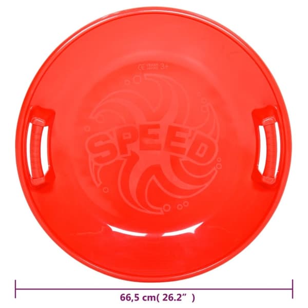 Runt tefat röd 66,5 cm PP