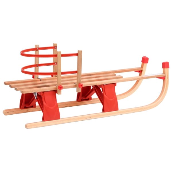 foldbar kælk med ryglæn 119 cm træ