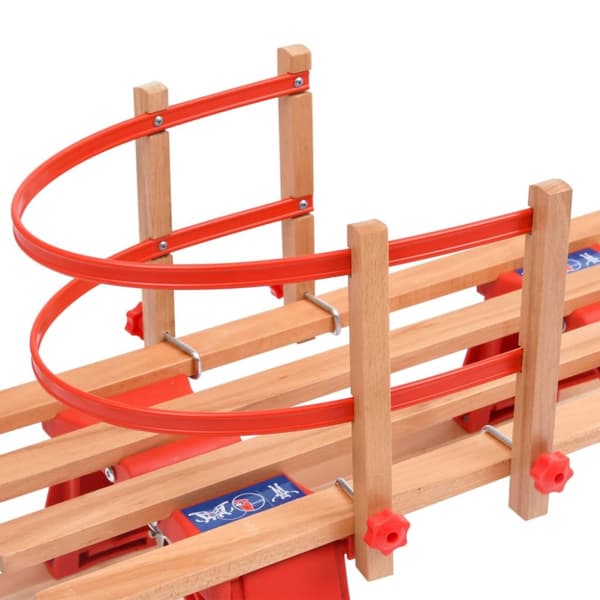 foldbar kælk med ryglæn 119 cm træ