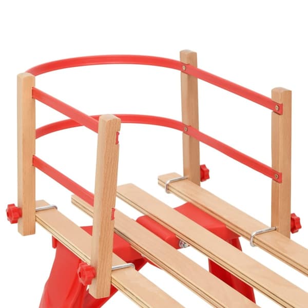 Ryggstöd för kälke röd plywood