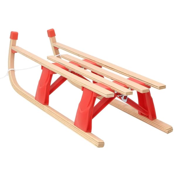 Hopfällbar kälke trä 110 cm