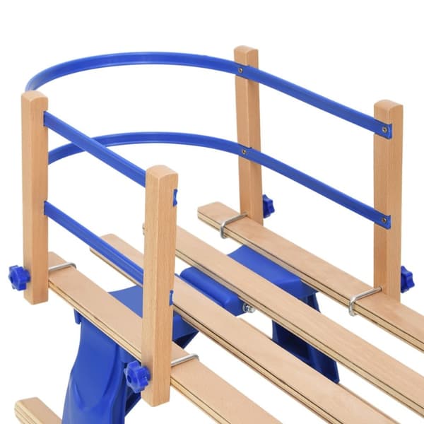 Ryggstöd för kälke blå plywood