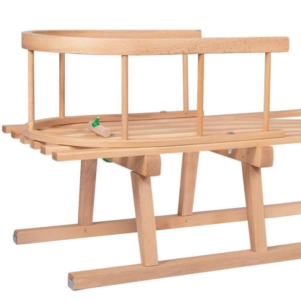 Släde - SPRINGOS® - Bok - 90x32cm - Ryggstöd 17cm - För barn upp till 50 kg
