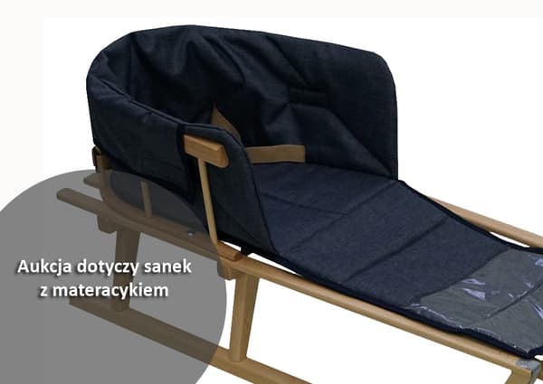 Träpulka med ryggstöd och madrass för barn, traditionell, massiv PL