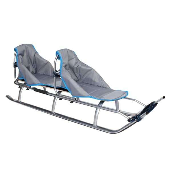 Sleds duo twin tandem stor til børn med ryglæn solide lette seler PL