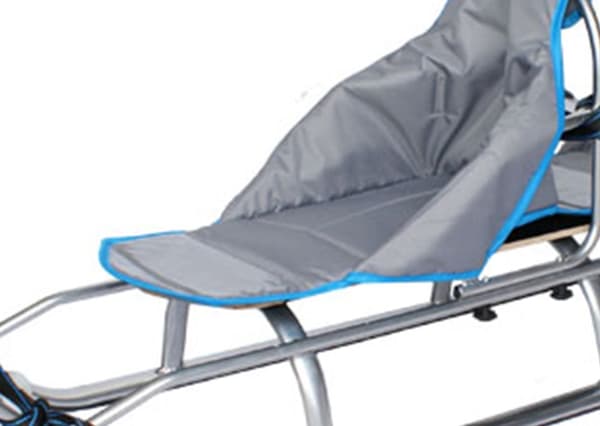 Sleds duo twin tandem stor för barn med ryggstöd solida lätta bälten PL