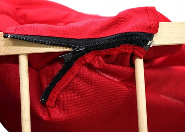 Traditionell träpulka för barn med ryggstöd, skjuts och sovsäck PL