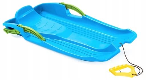 Plastikslæde med håndtag, Hornet blå
