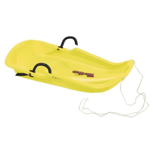 Plastsläde 1 person - Gul