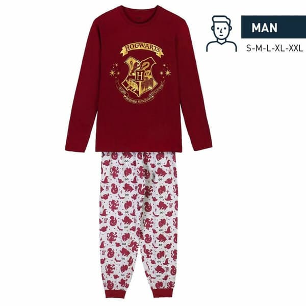 Pyjamas Harry Potter Röd (Vuxna) Män - XXL