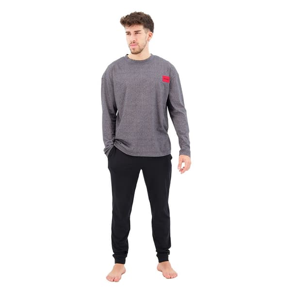 Hugo Pyjaman Individual Long Harmaa M Mies