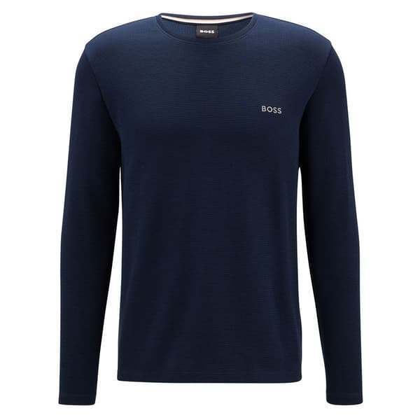Boss Langærmet T-shirt Pyjamas Waffle Blå L Mand