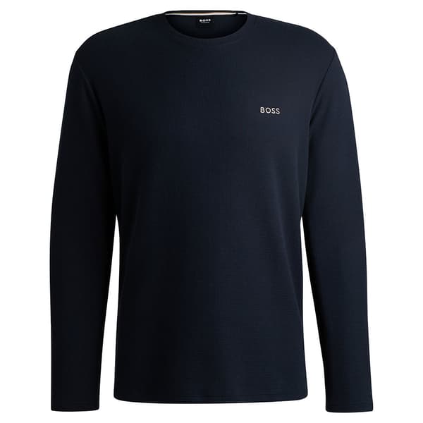 Boss Waffle 10269584 Langærmet Pyjamas-t-shirt Blå L Mand