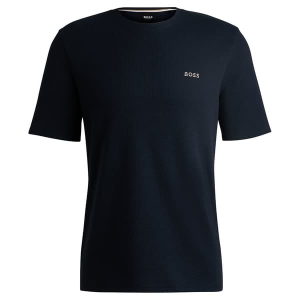 Boss Waffle 10269584 Kortsærmet Pyjamas-t-shirt Blå S Mand