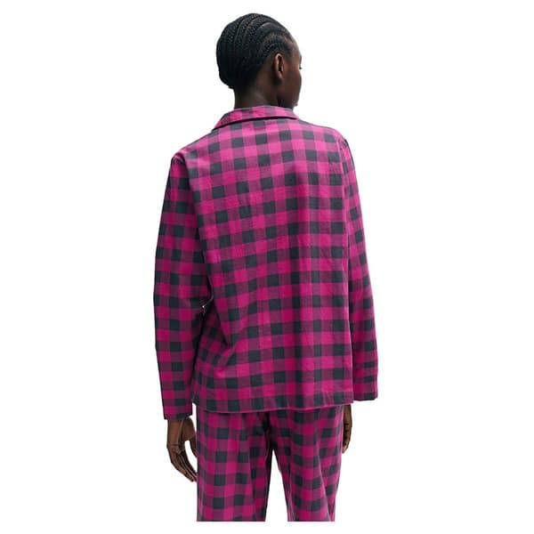 Hugo Flanella Pitkähihainen Pyjama Pinkki L Nainen