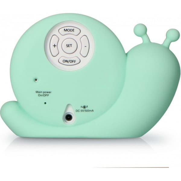Alecto Baby Simon Snail - väckarklocka som lär ut unirytm, mintgrön