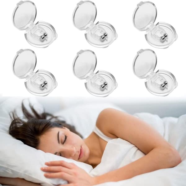 Magnetisk näsklämma mot snarkning 6-pack Transparent